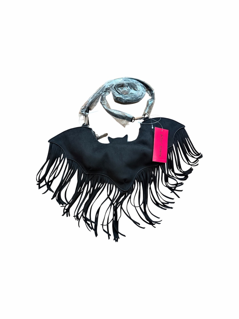 Betsey Johnson Fringe Bat-Shaped Purse